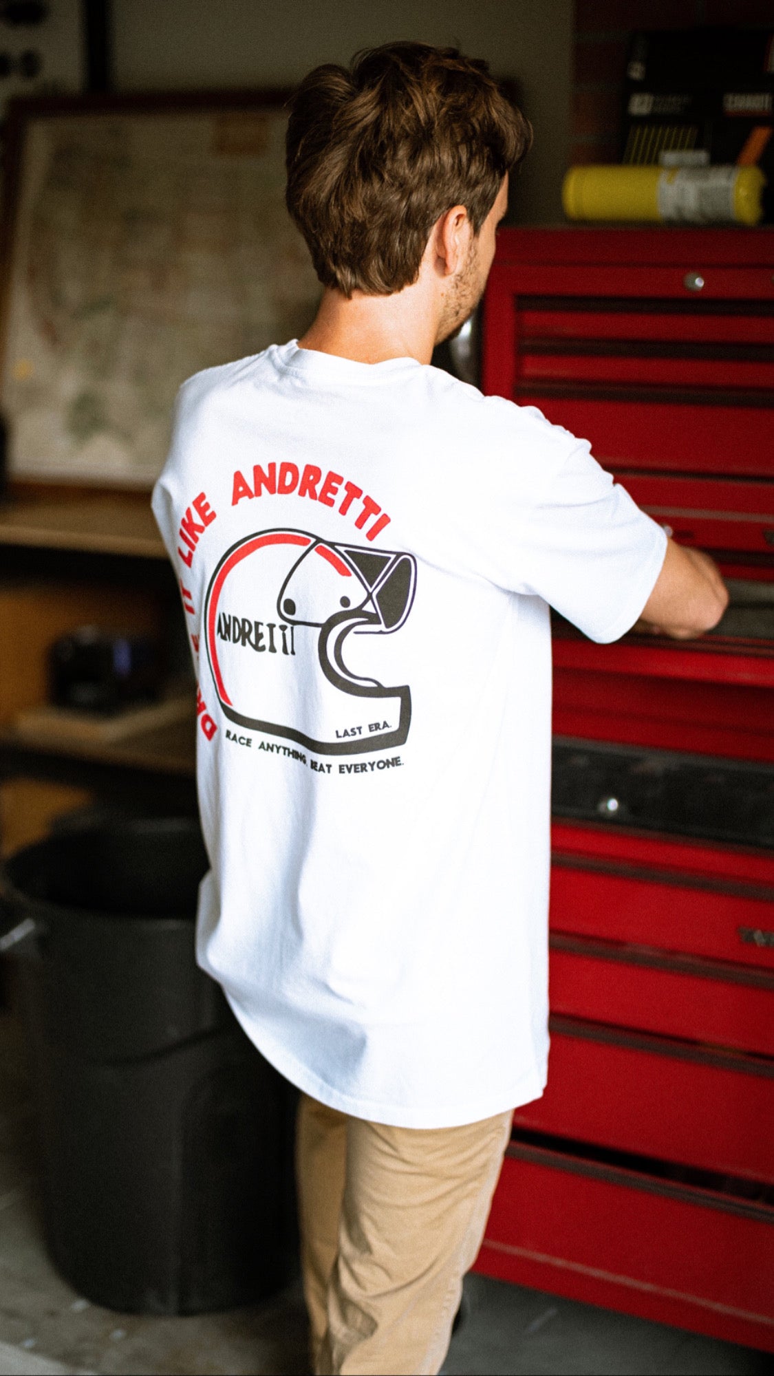 Mario Andretti Helmet Tee